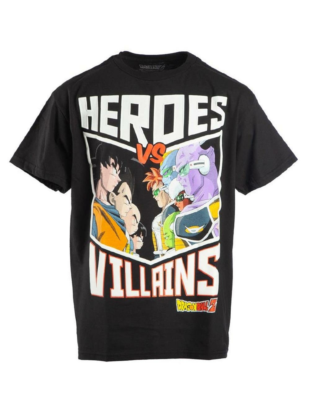 Dragon ball z t shirt enfant heroes vs villains 11 12 ans