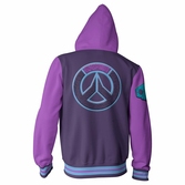 Overwatch - varsity sombra zip-up hoodies (xl)