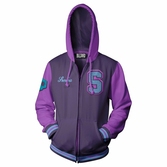 Overwatch - varsity sombra zip-up hoodies (xl)