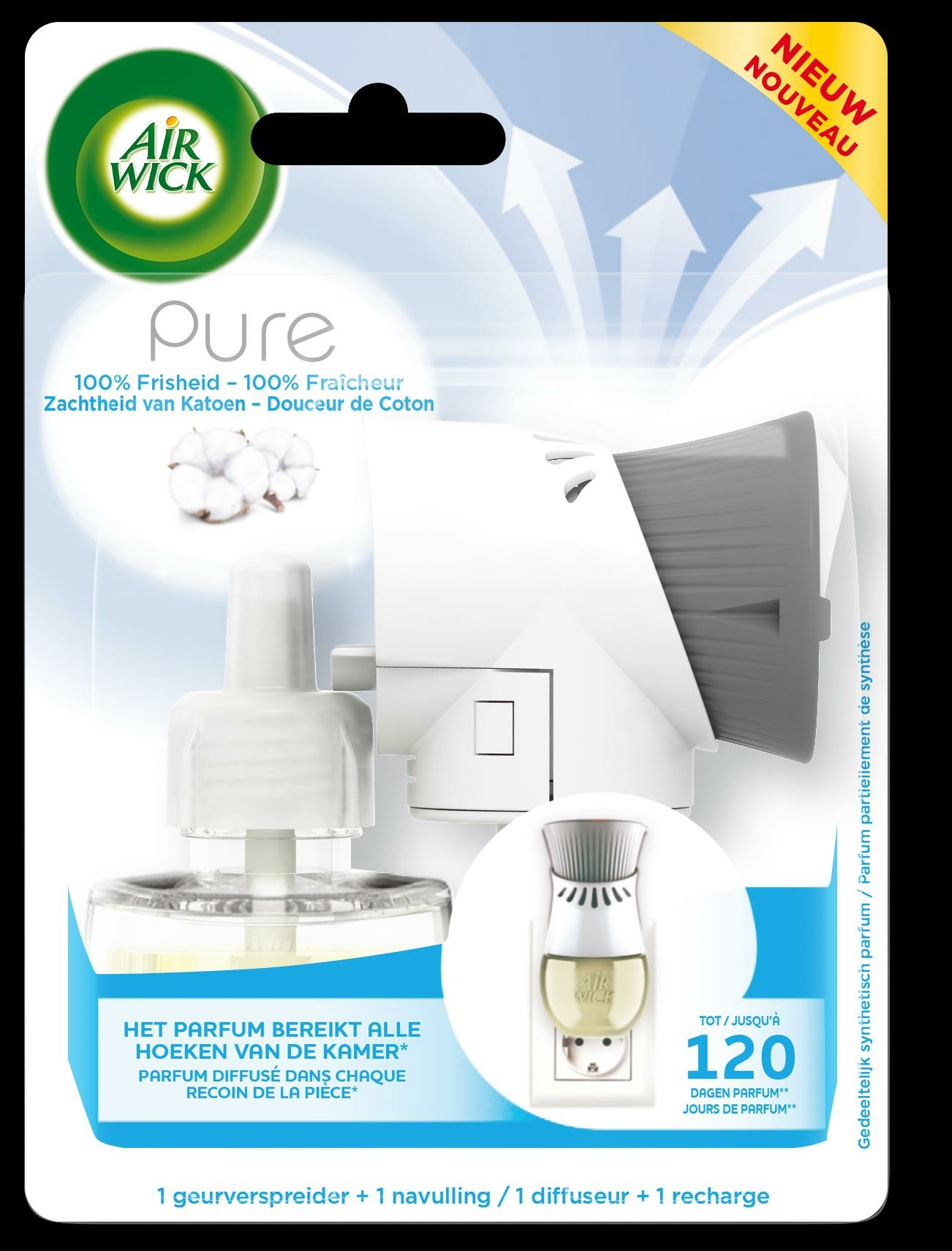 AIR WICK RECHARGE DIFFUSEUR ELECTRIQUE PURE COTON