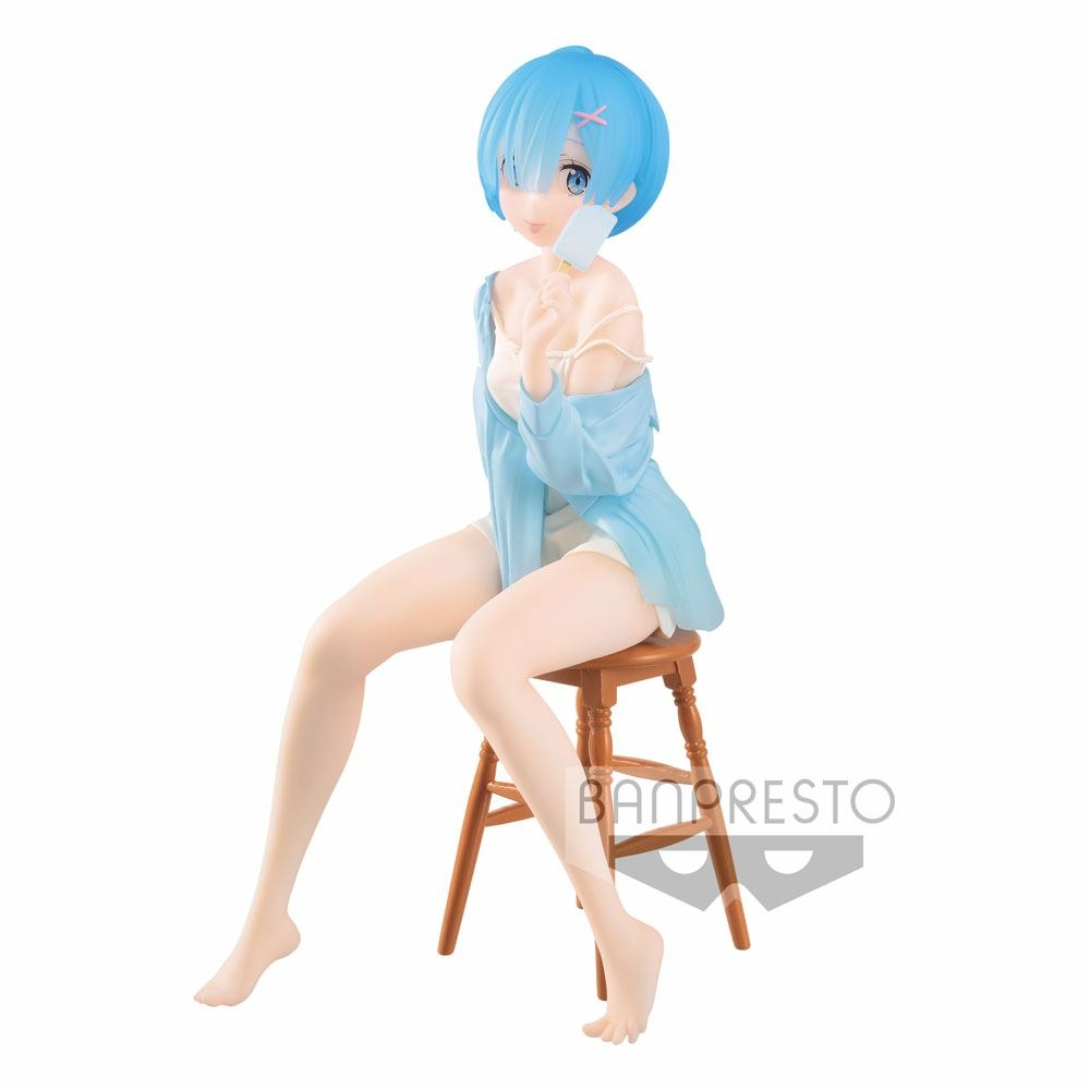 Re Zero Starting Life In Another World Statuette Pvc Rem Relax Time Summer Ver 20 Cm