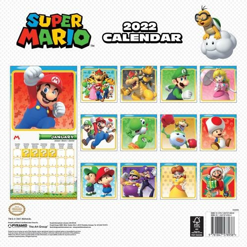 Nintendo - calendrier 2022 - mario : Référence Gaming