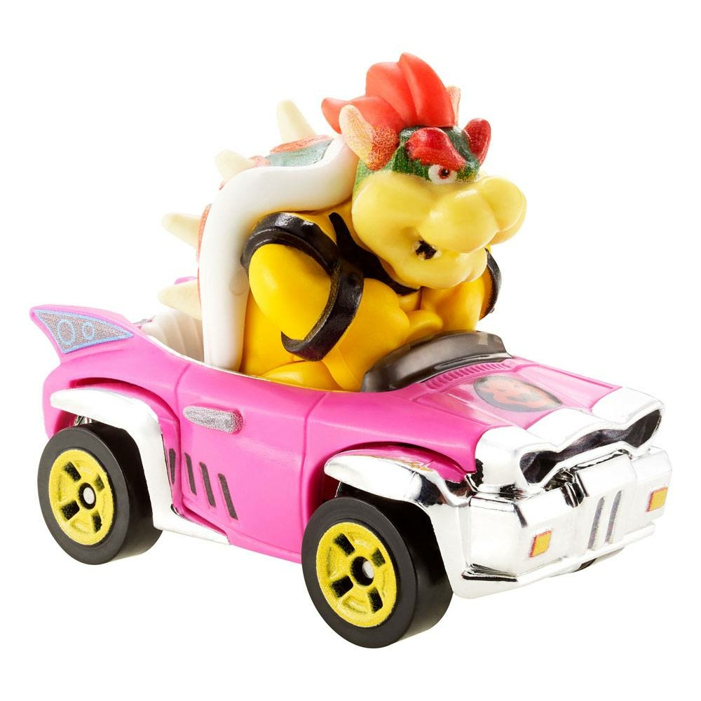 Mario Kart Hot Wheels Véhicule Métal 164 Bowser Badwagon 8 Cm Véhicules 