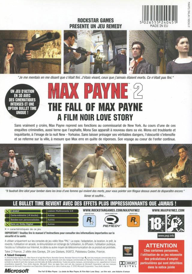 max payne 2 the fall of max payne xbox
