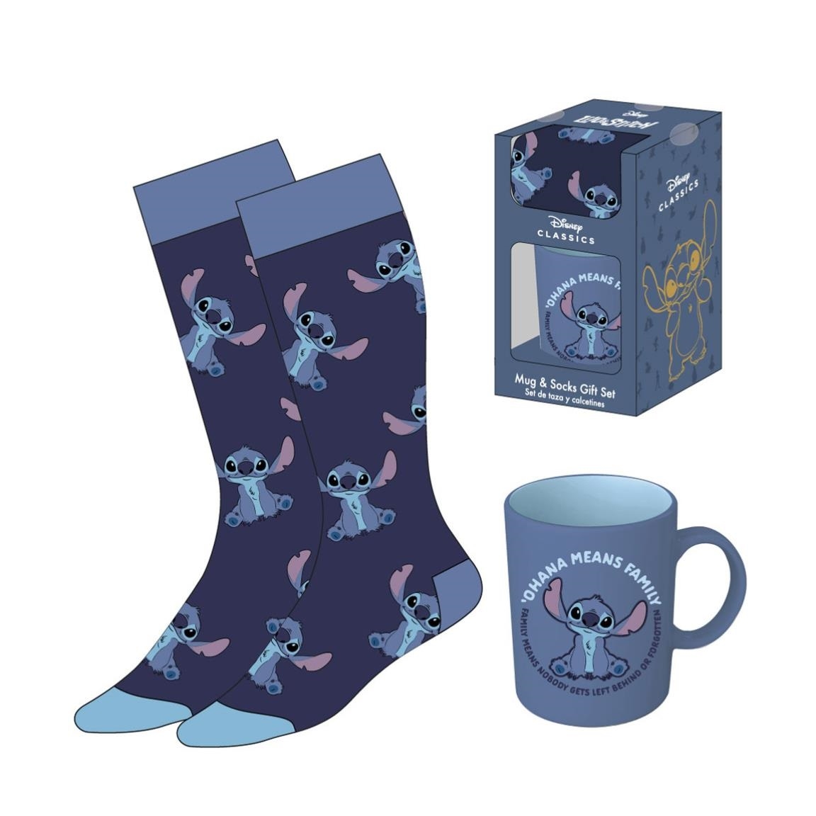 Disney Stitch Coffret Cadeau / Coffret Cadeau - Mug et Chaussettes - Taille  40-46