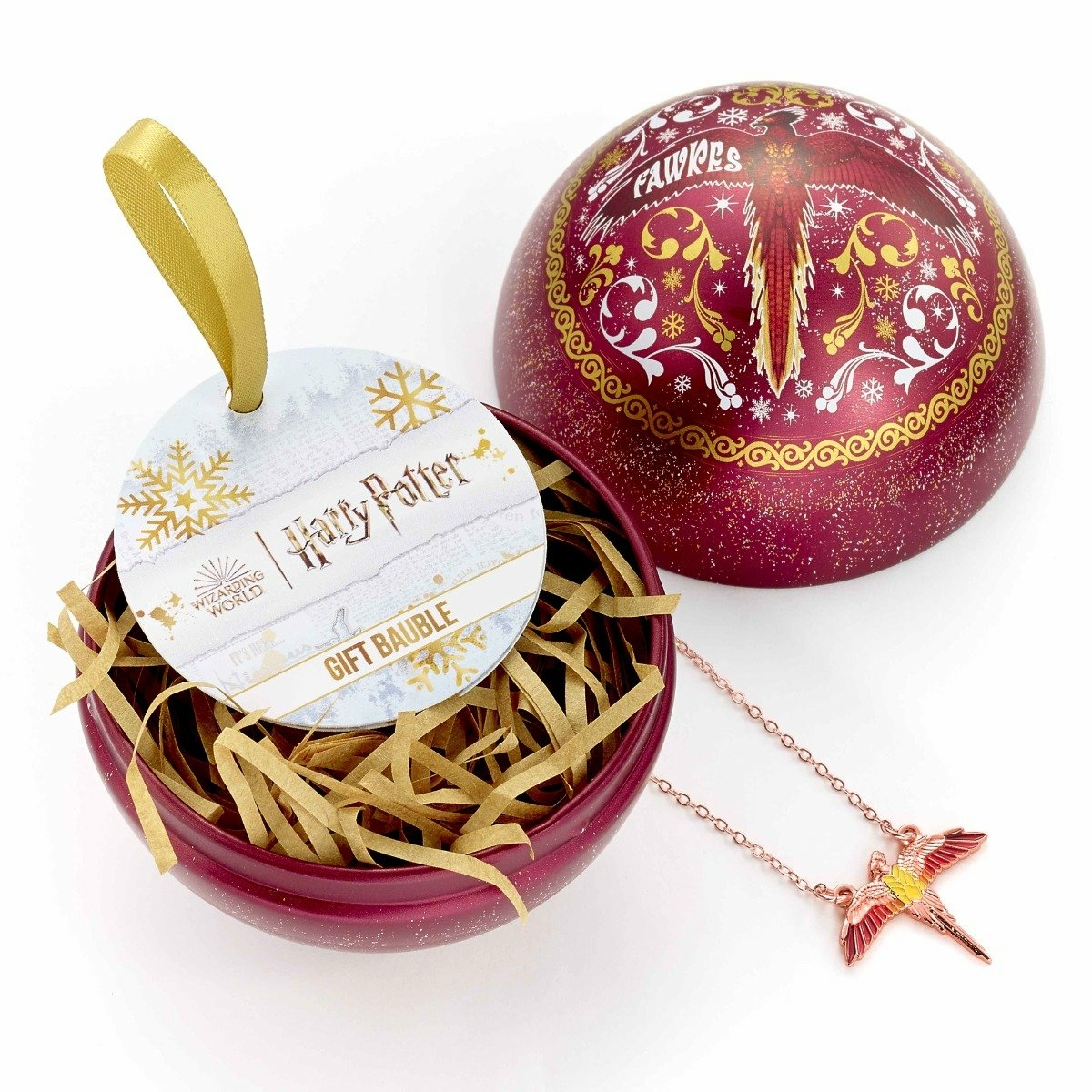 Harry potter boule de noël cadeau collier phénix