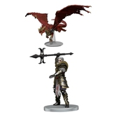 D&d icons of the realms dragonlance miniatures prépaintes kensaldi on red dragon (set 25)