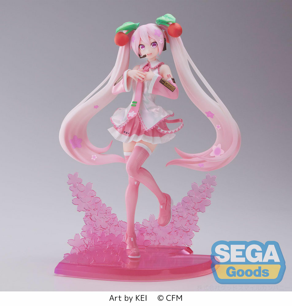 Hatsune miku statuette pvc luminasta sakura miku 2023 21 cm