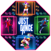 Just dance - tapis de dance gamer antidérapant - logo (diamètre 100cm)