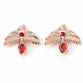 Harry potter - boucles d'oreilles - phénix rose gold