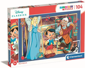 Disney - pinocchio - puzzle super 104p