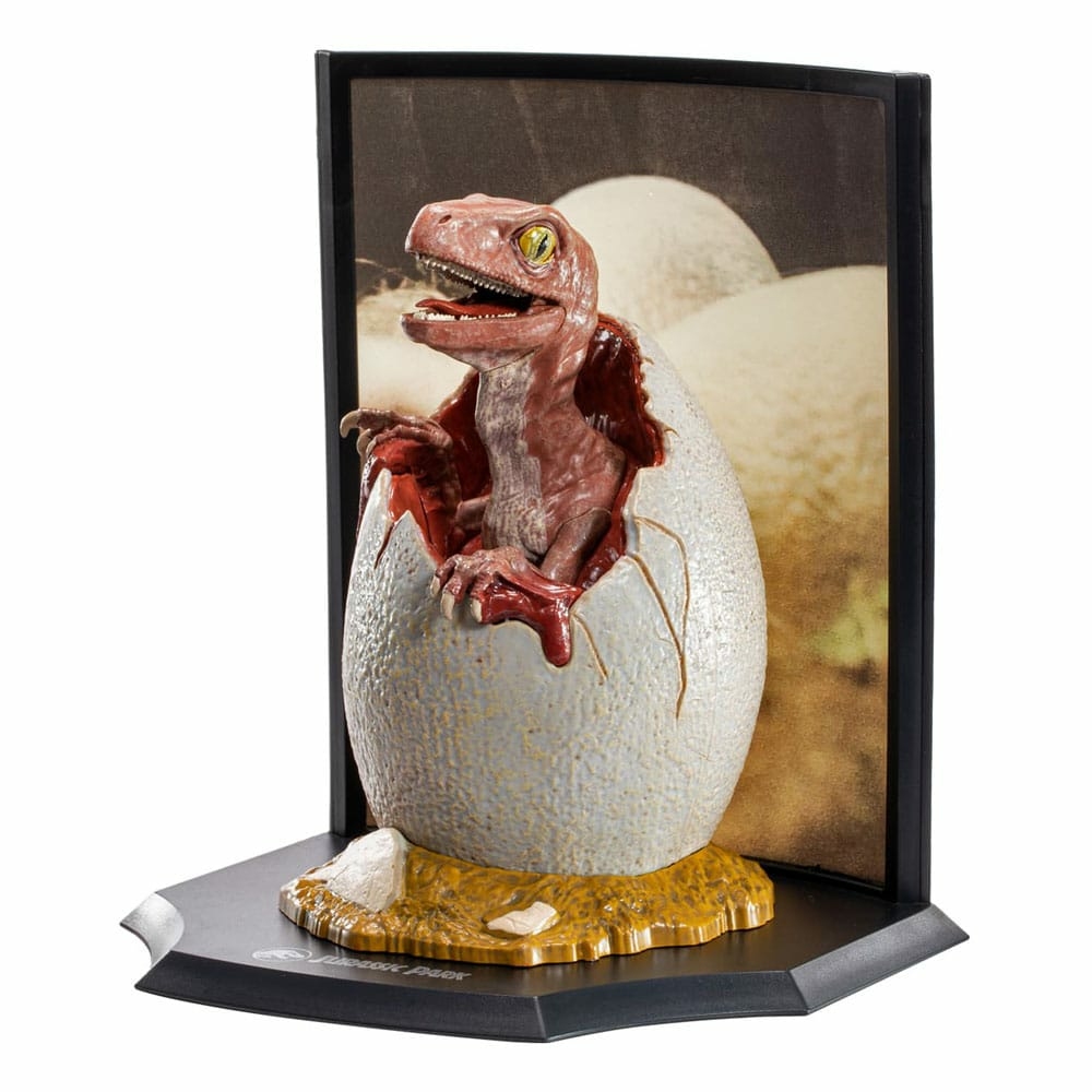 Jurassic Park Statuette Toyllectible Treasure Raptor Egg Life Finds A Way 12 Cm