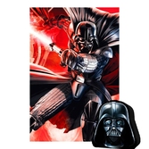 Star wars - puzzle lenticulaire darth vader avec boîte en métal 3d 300 pcs 46x31 cm