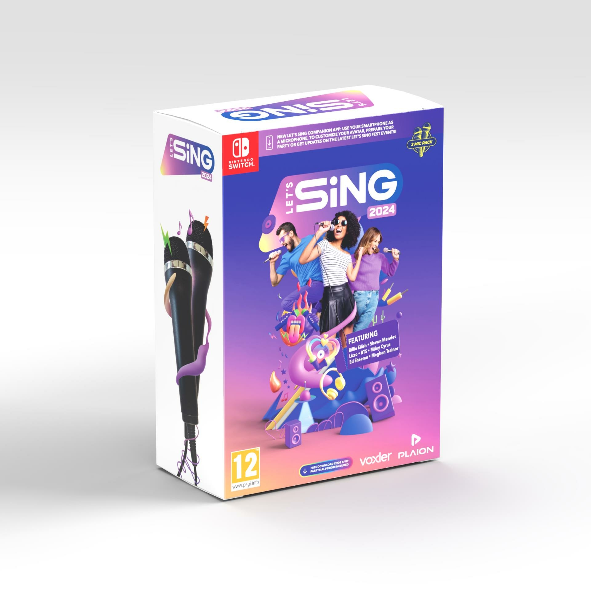 Let's Sing 2024 - International Version + 2 Microphones - Switch