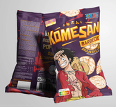 One piece - komesan 'chips de riz' - luffy - 60g - barbecue