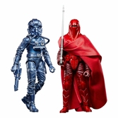 Star wars episode vi black series carbonized pack 2 figurines emperor's royal guard & tie fighter pilot exclusive 15 cm