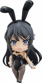 Rascal does not dream of bunny girl senpai figurine nendoroid mai sakurajima: bunny girl ver. 10 cm