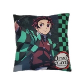 Demon slayer: kimetsu no yaiba - coussin double face tanjiro et nezuko (40x40cm)