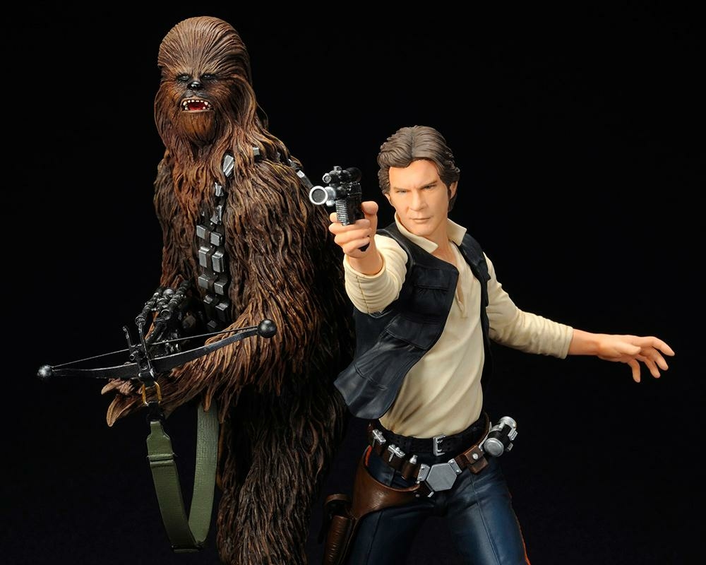 Statuette STAR WARS : Han Solo + Chewbacca Episode 4 ARTFX - 21cm