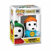 Peanuts - pop television n° 1681 - snoopy in coat avec chase