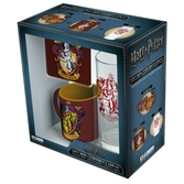 HARRY POTTER - Coffret Cadeau Gryffindor (Glass+ Coaster+ Mini-Mug)