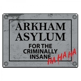 BATMAN - Plaque Metal 21 X 15 - Arkham Asylum