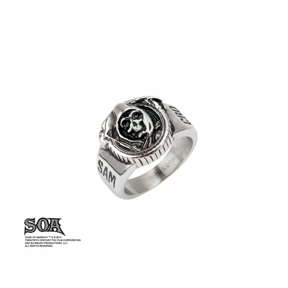 Bague Acier Inoxydable Sons of Anarchy SAMCRO Faucheuse Taille 60