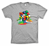 T-Shirt Rubik's Cube : Cube en Fusion Gris - XL