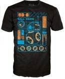 Star wars - t-shirt pop - bb-8 blueprint (xxl)