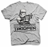 Star wars - t-shirt aiming stormtrooper - h.grey (s)