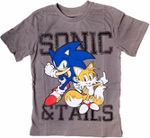 Sonic - t-shirt sonic and tails grey ( 164/170 )