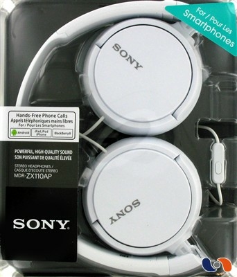 Sony MDR-ZX110B Casque Pliable - Blanc : : High-Tech