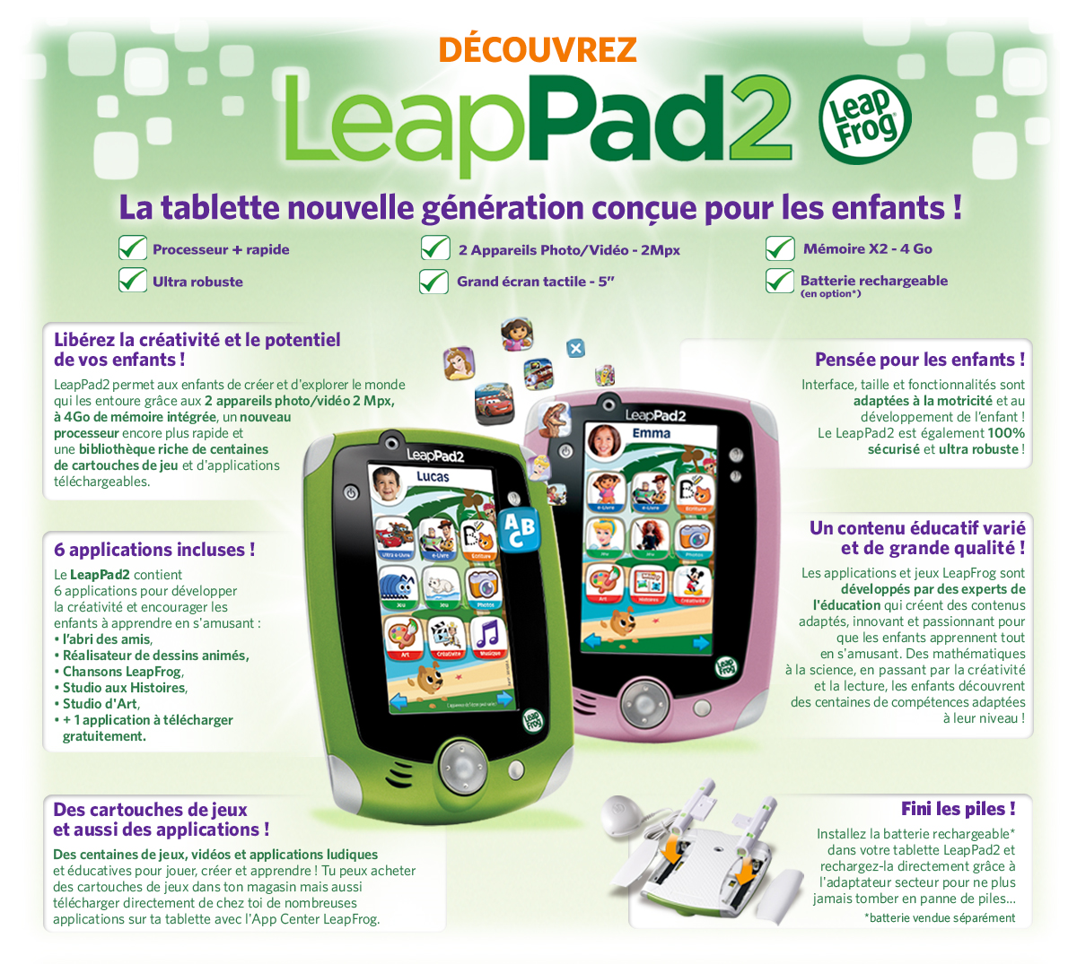 Jeu éducatif LeapPad : Dora L'exploratrice - Sciences 4-7 ans