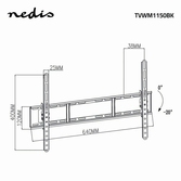 Support mural inclinable 20° pour TV - 93 cm à 177 cm - max. 35 kg