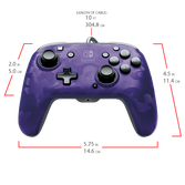 Pdp - official faceoff deluxe+ audio wired purple controller