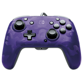 Pdp - official faceoff deluxe+ audio wired purple controller