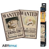 One piece - wanted zoro & sanji  - set de 2 posters '52x38'